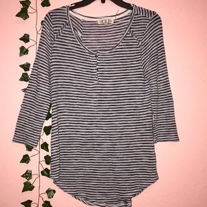 Striped half sleeve shirt